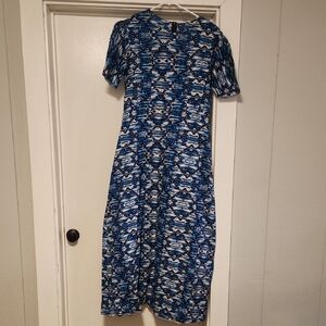 Blue Patterned Women's Dress